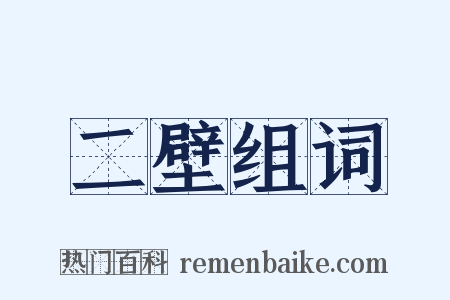 二壁组词是什么意思的图片